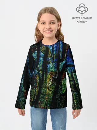 Детский лонгслив / Разноцветная гора