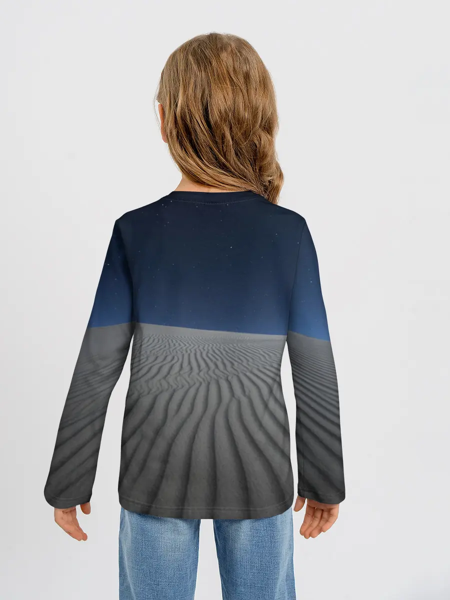 Детский лонгслив / Пустыня дюна песок ночь