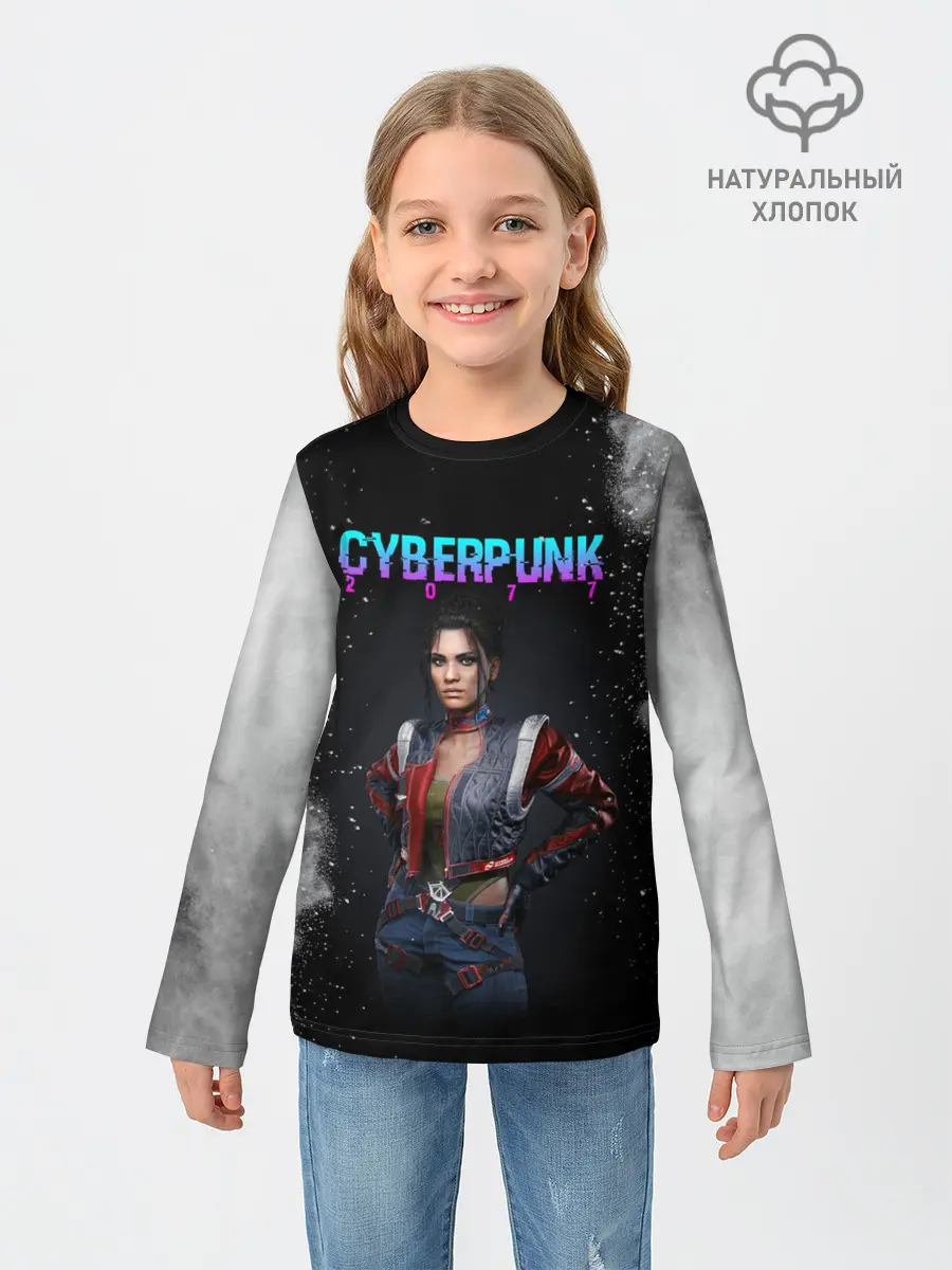 Детский лонгслив / Панам Палмер | КИБЕРПАНК 2077