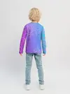 Детский лонгслив / Цветочный Градиент