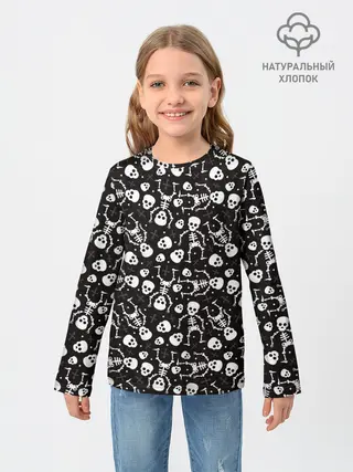 Детский лонгслив / Скелеты