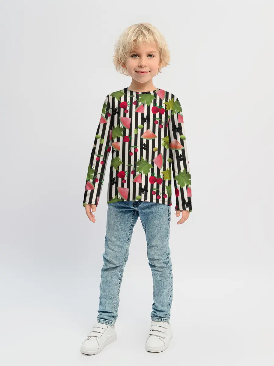 Детский лонгслив / Ягодно-арбузный микс