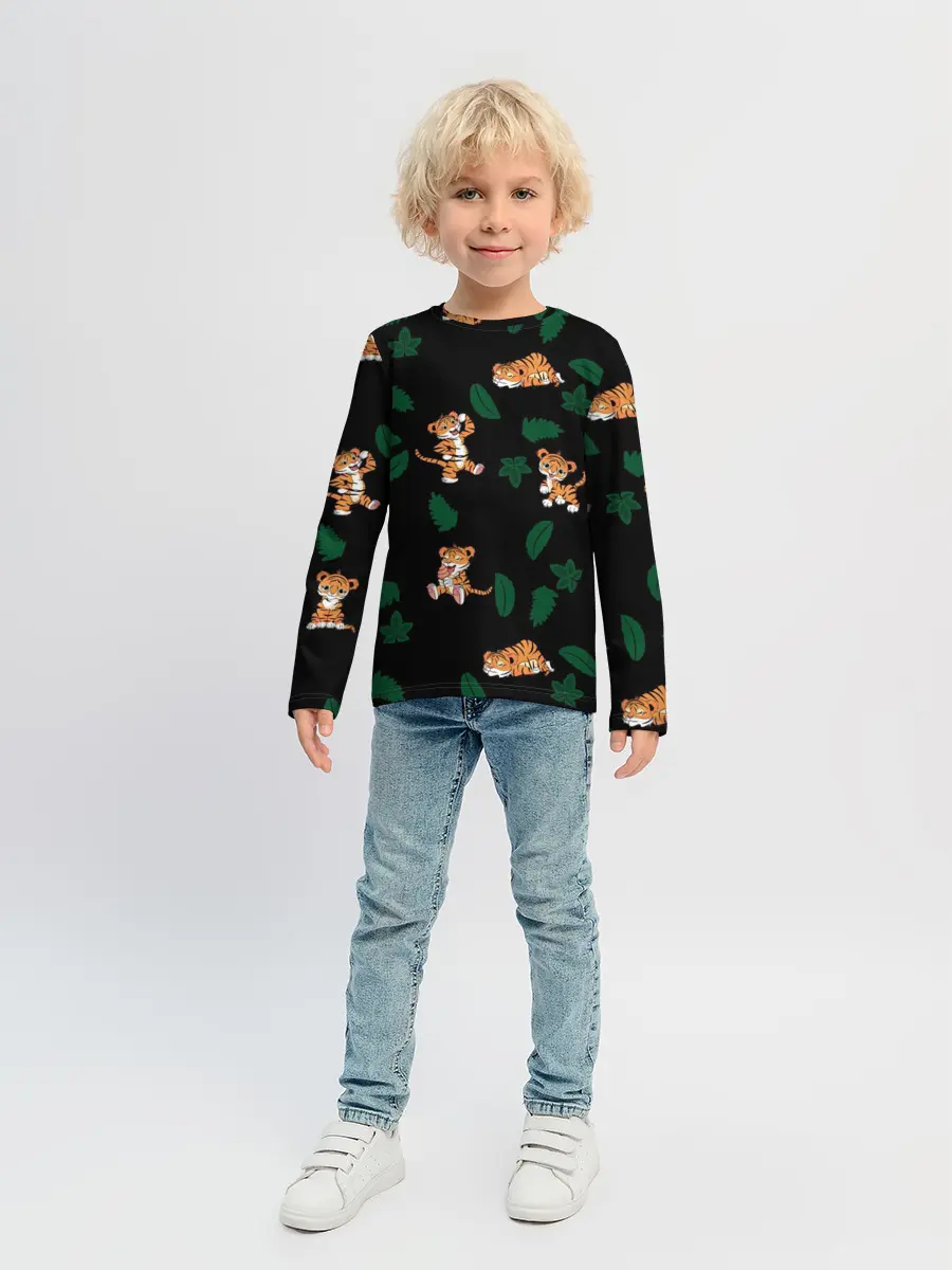 Детский лонгслив / Милый тигр
