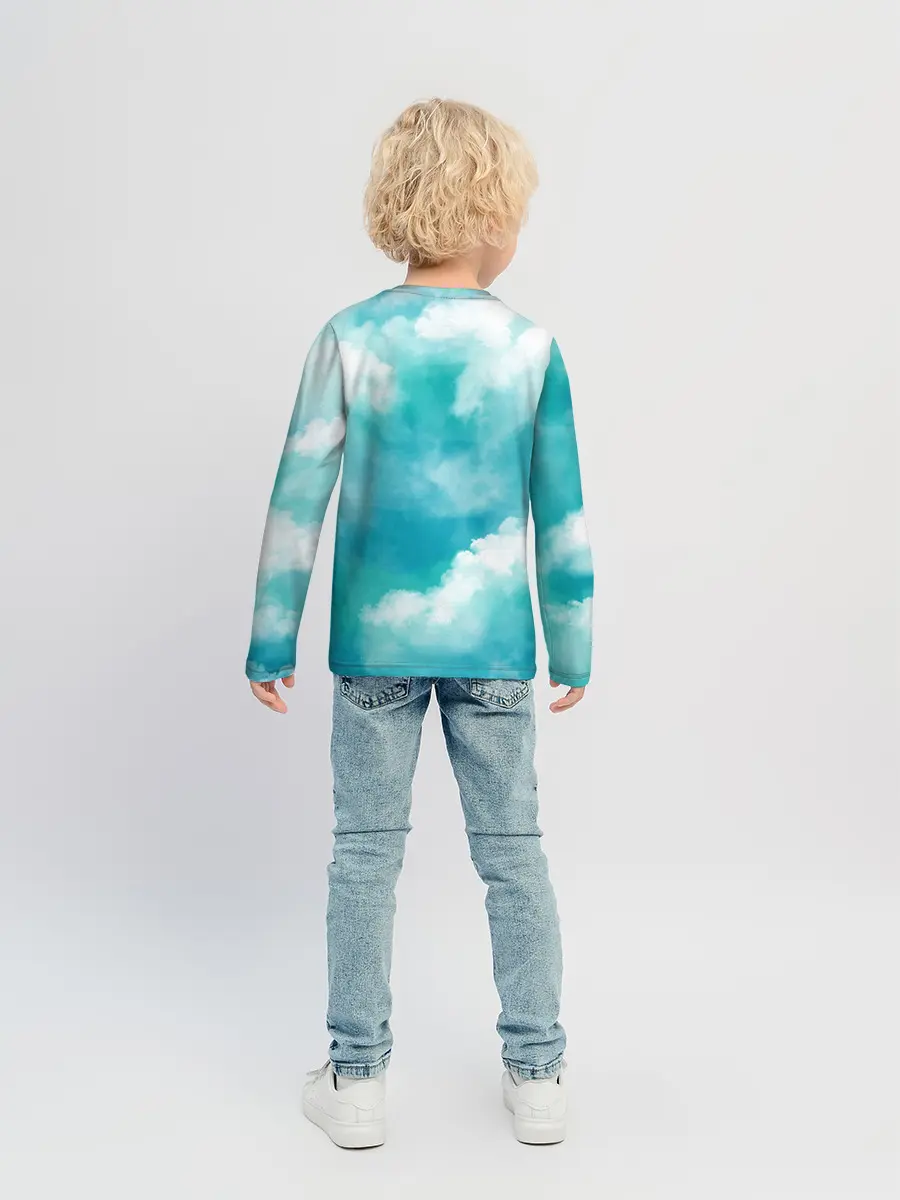 Детский лонгслив / Голубое Небо | Blue Sky