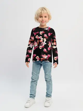 Детский лонгслив / беспорядочный лак