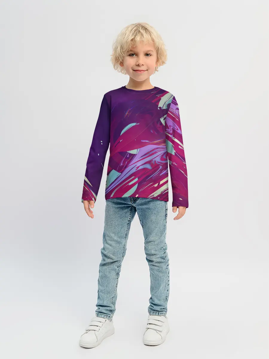 Детский лонгслив / Мощный градиент