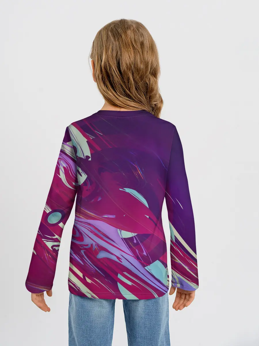 Детский лонгслив / Мощный градиент