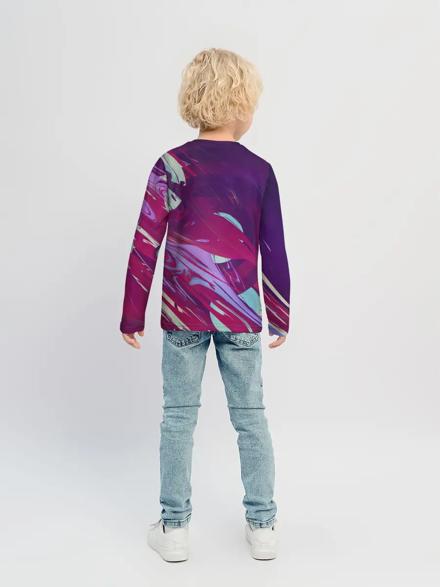 Детский лонгслив / Мощный градиент