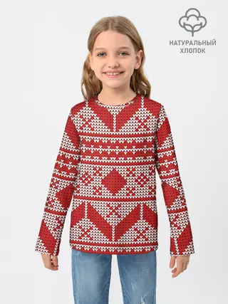 Детский лонгслив / Вязаный рисунок