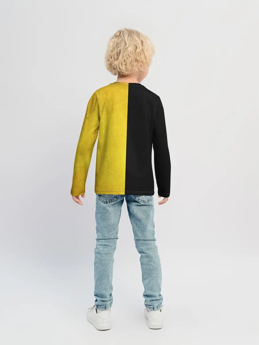 Детский лонгслив / Yellow and black smile