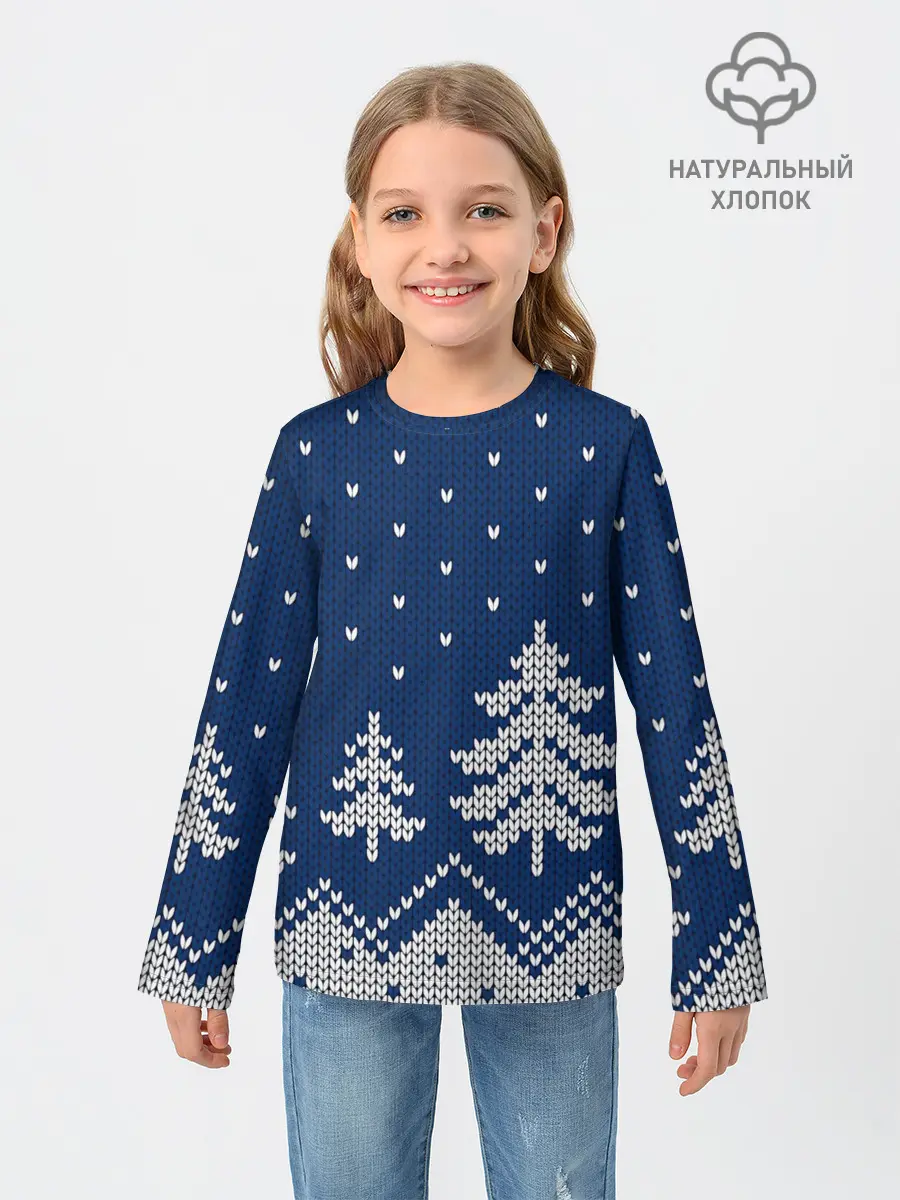 Детский лонгслив / Зимняя ночь