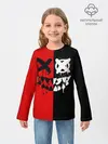 Детский лонгслив / Smail Black and red