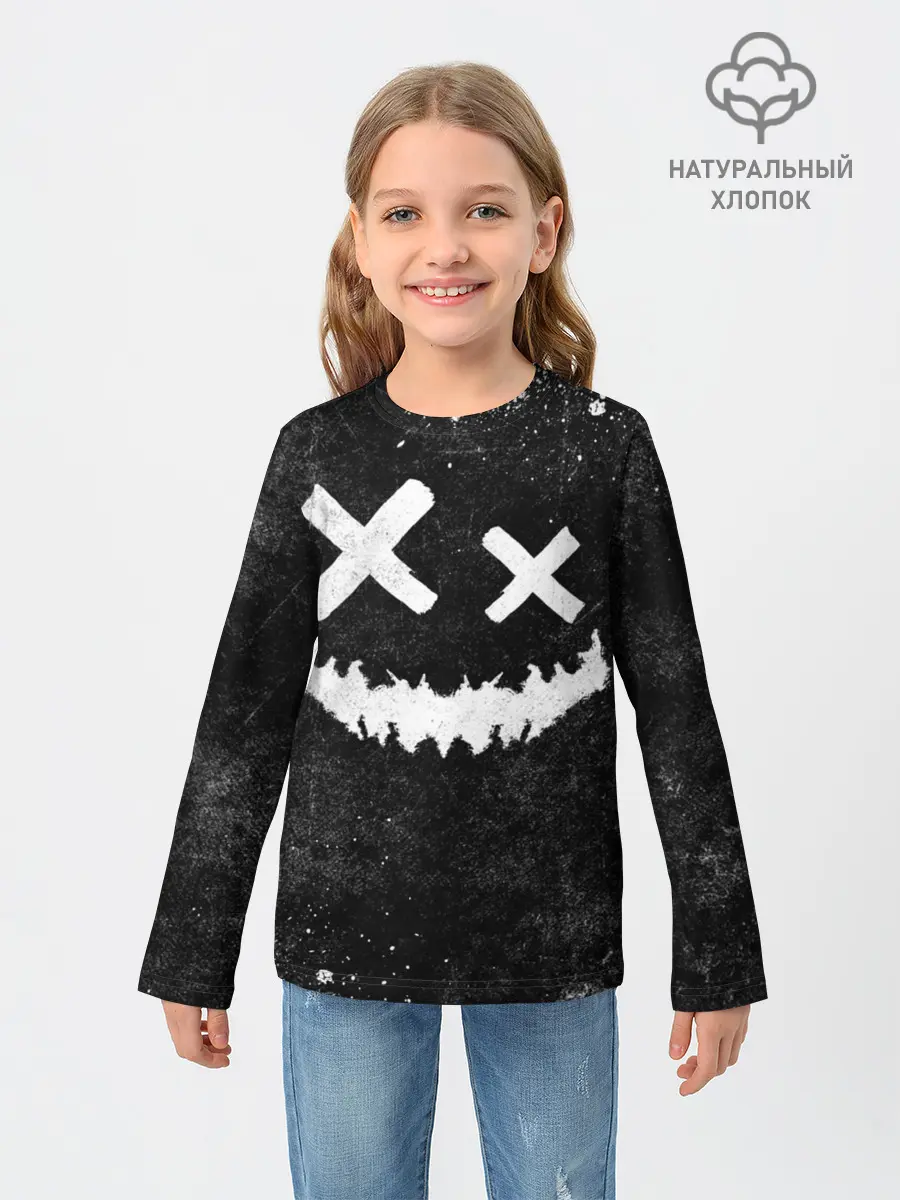 Детский лонгслив / BW Emoji