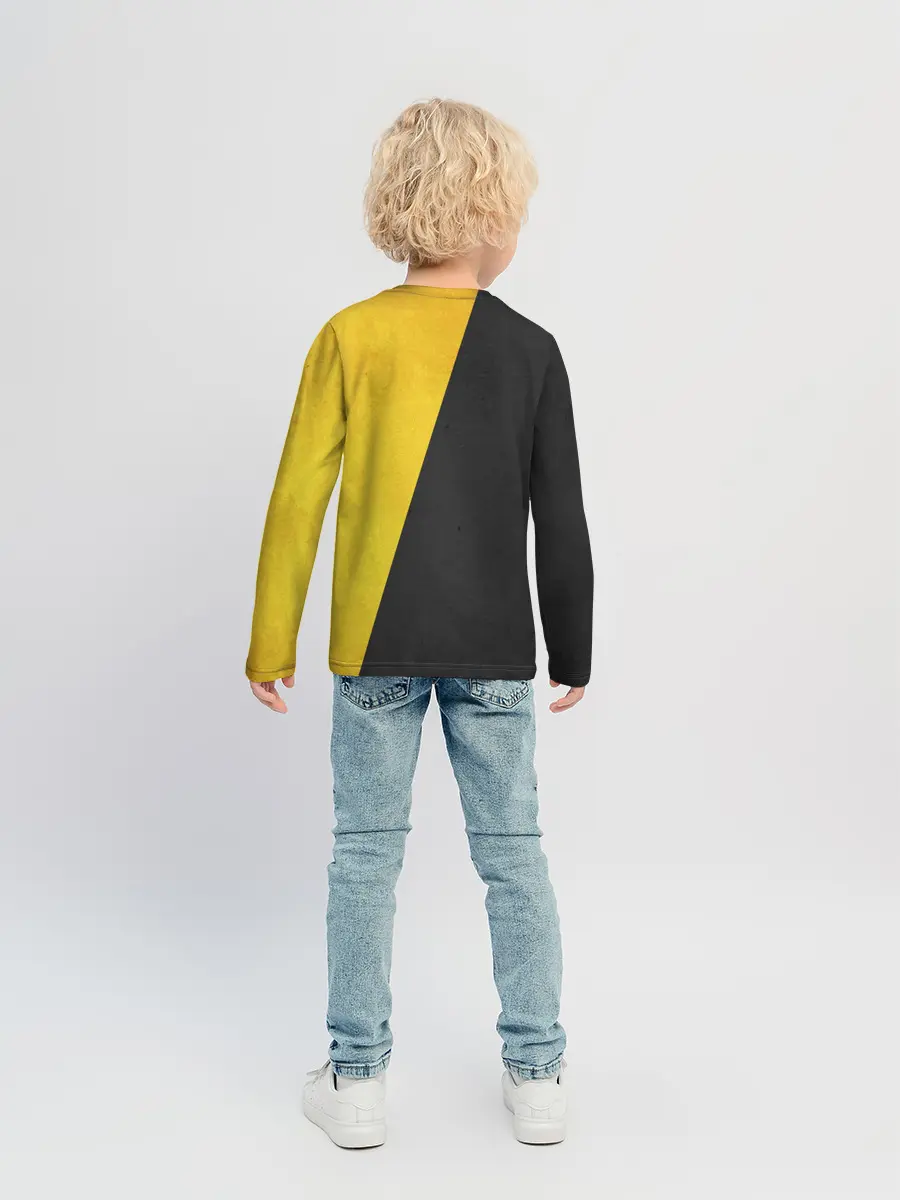 Детский лонгслив / Yellow and Black Emoji