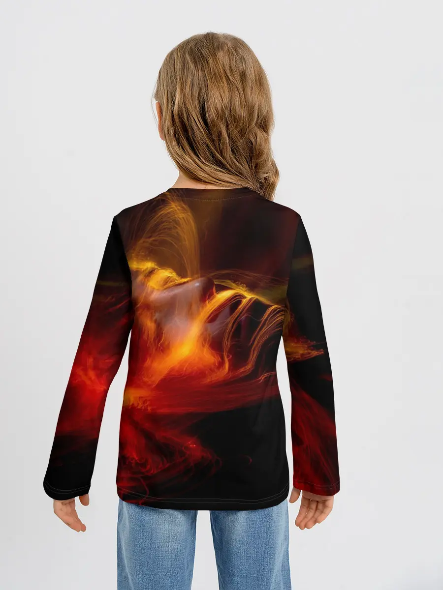 Детский лонгслив / Fire Girl