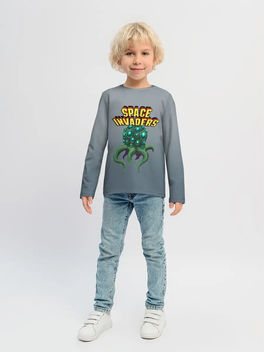 Детский лонгслив / Space Invaders | Old game
