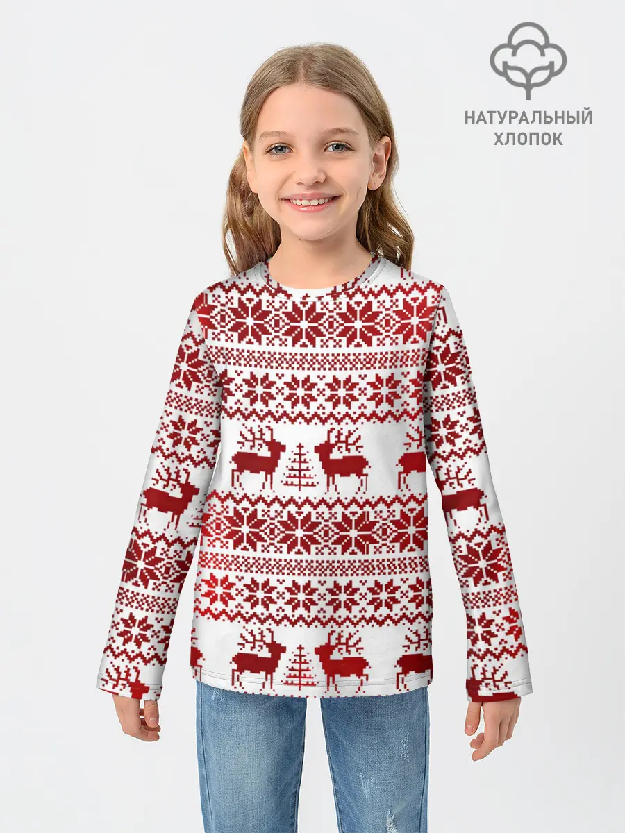 Детский лонгслив / Зимний лес