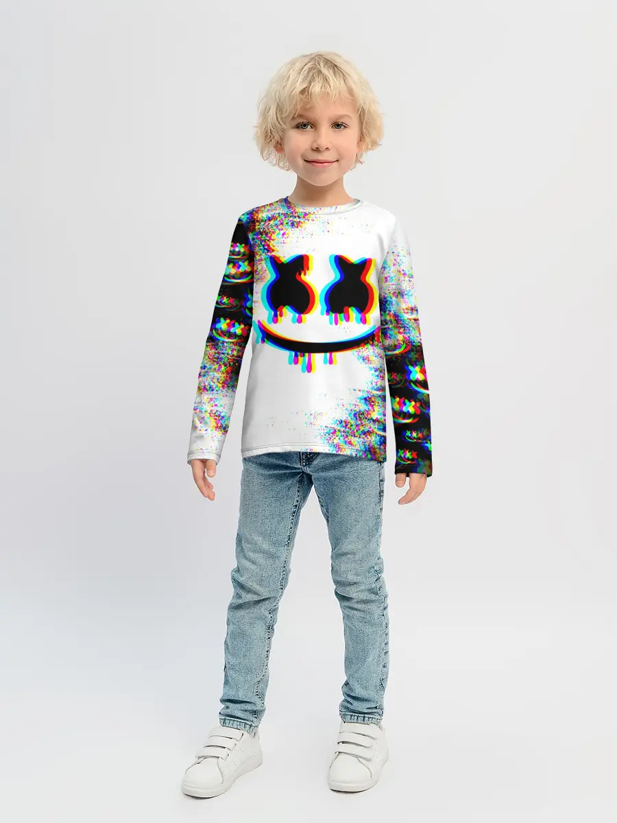 Детский лонгслив / MARSHMELLOW GLITCH