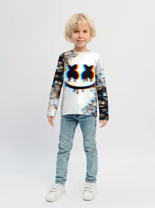 Детский лонгслив / MARSHMELLOW GLITCH