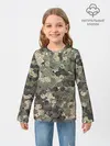 Детский лонгслив / Эмодзи камуфляж