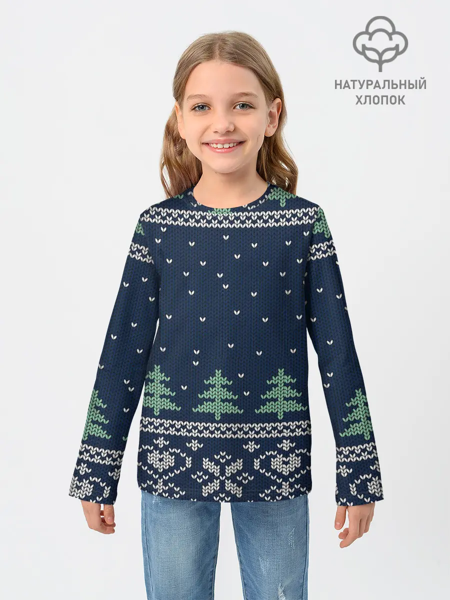 Детский лонгслив / Зимняя ночь