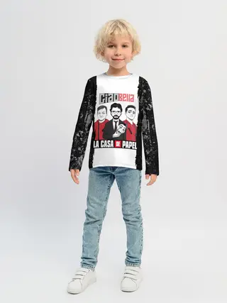 Детский лонгслив / Палермо | Професор | Денвер | Бумажный дом