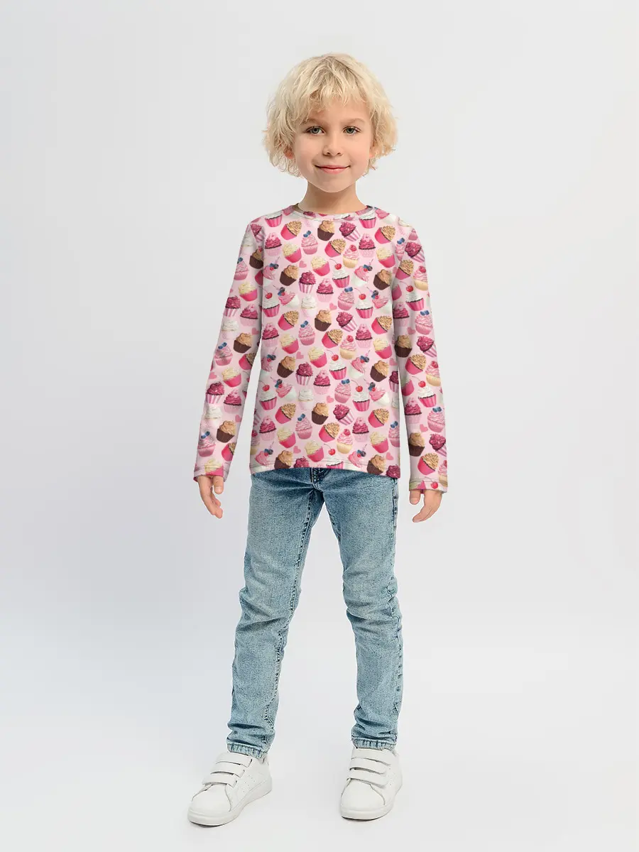 Детский лонгслив / Пирожные