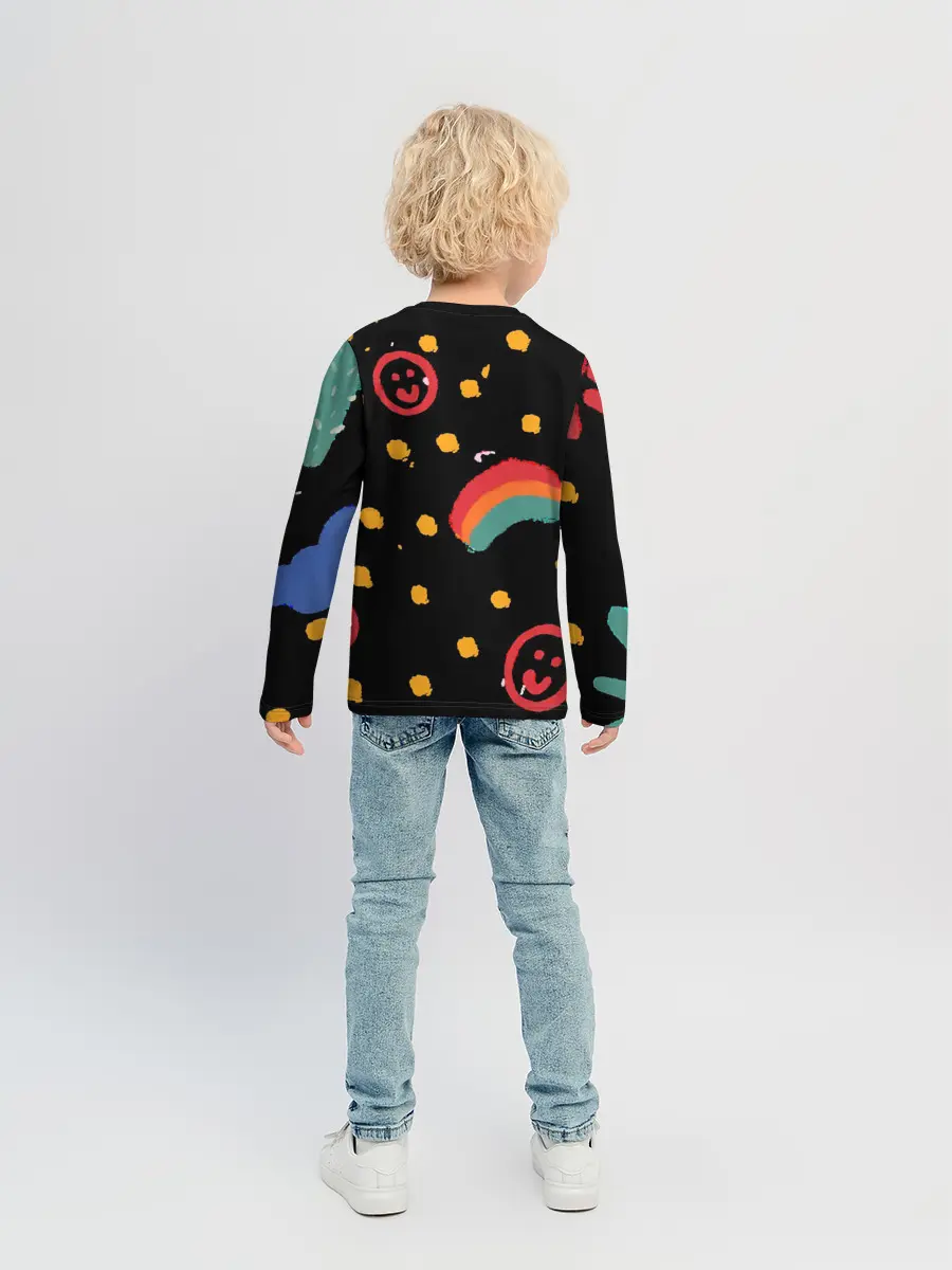 Детский лонгслив / красочное детство