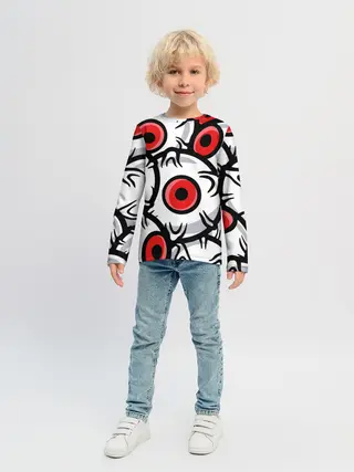 Детский лонгслив / ГЛАЗА ЗЛОДЕЯ | RED EYES