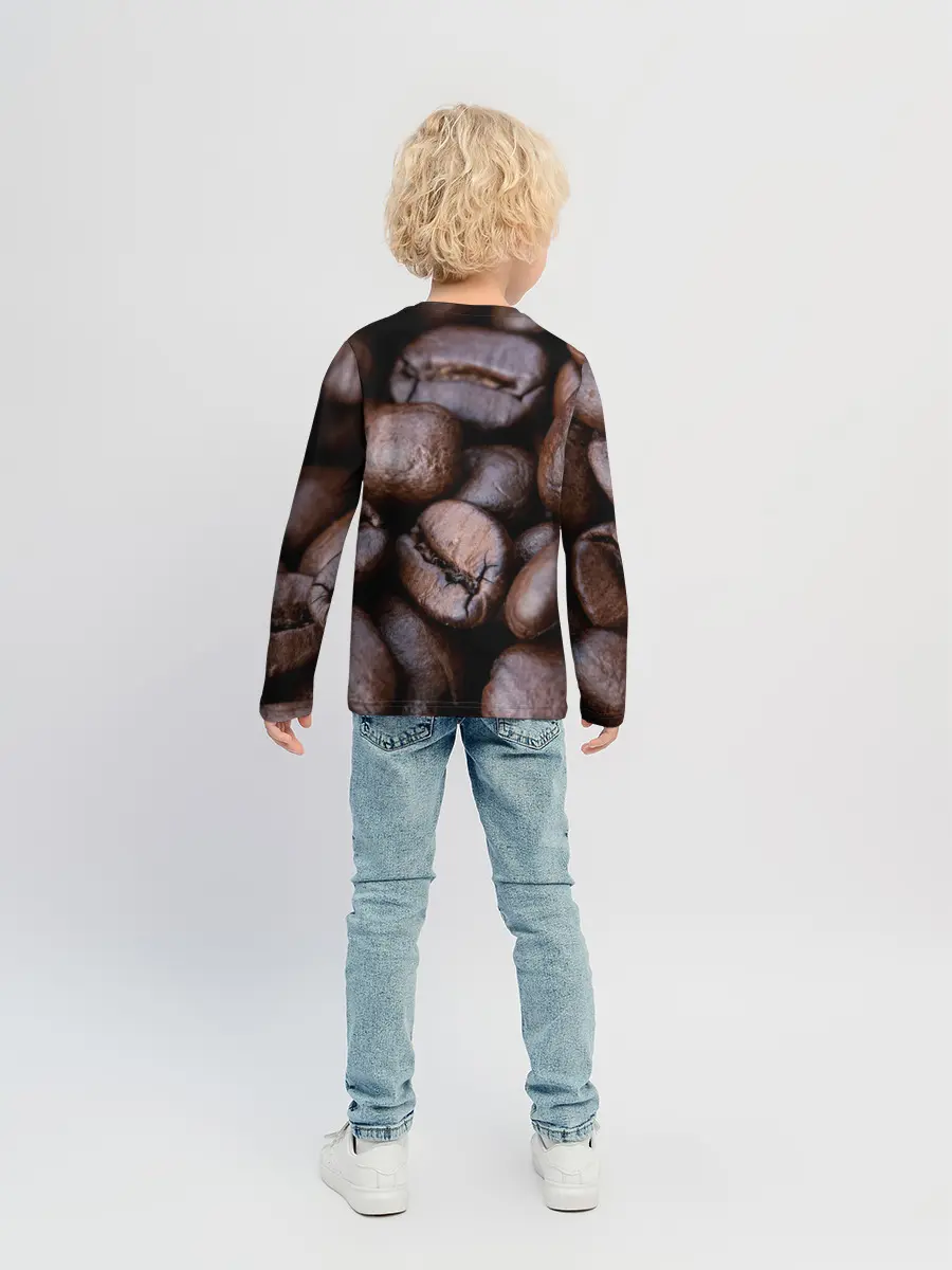 Детский лонгслив / Кофейные зёрна