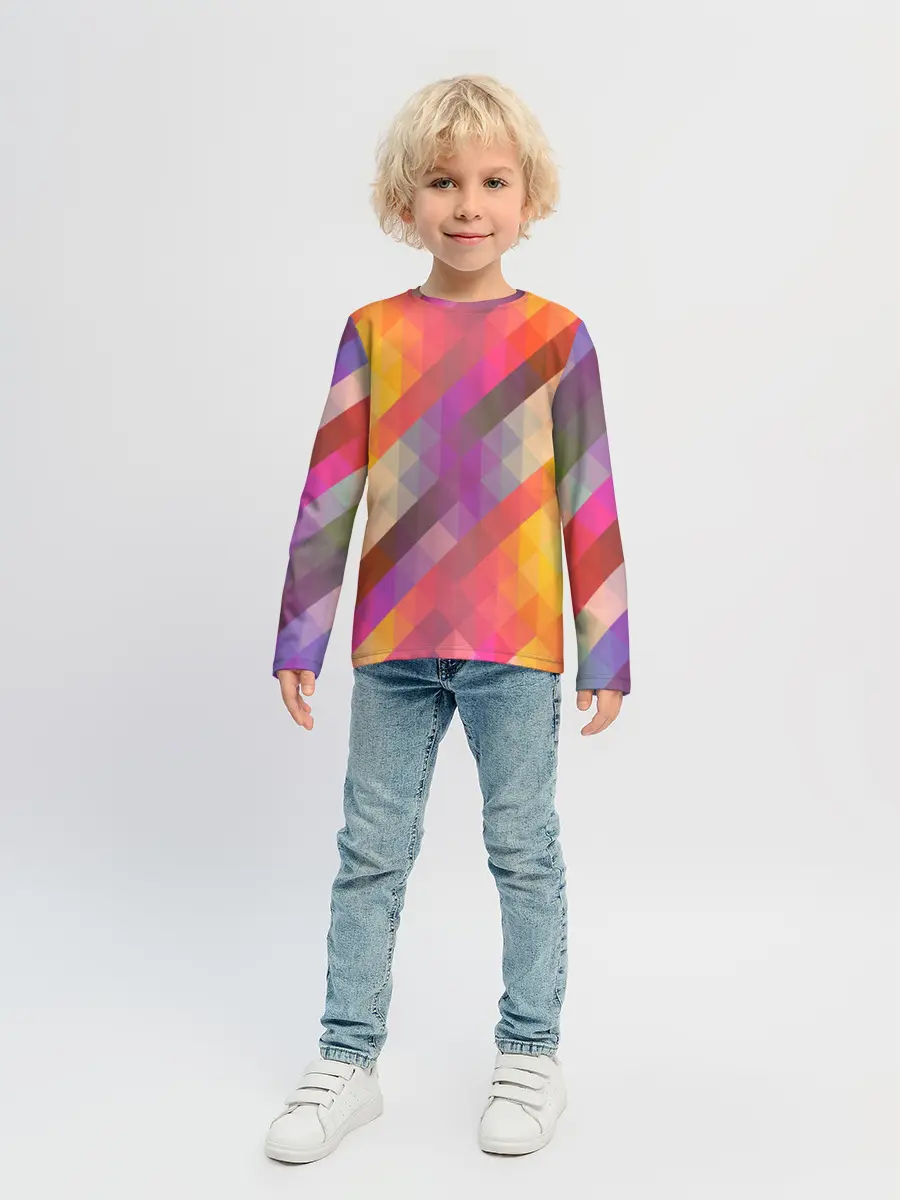 Детский лонгслив / vivid gradient