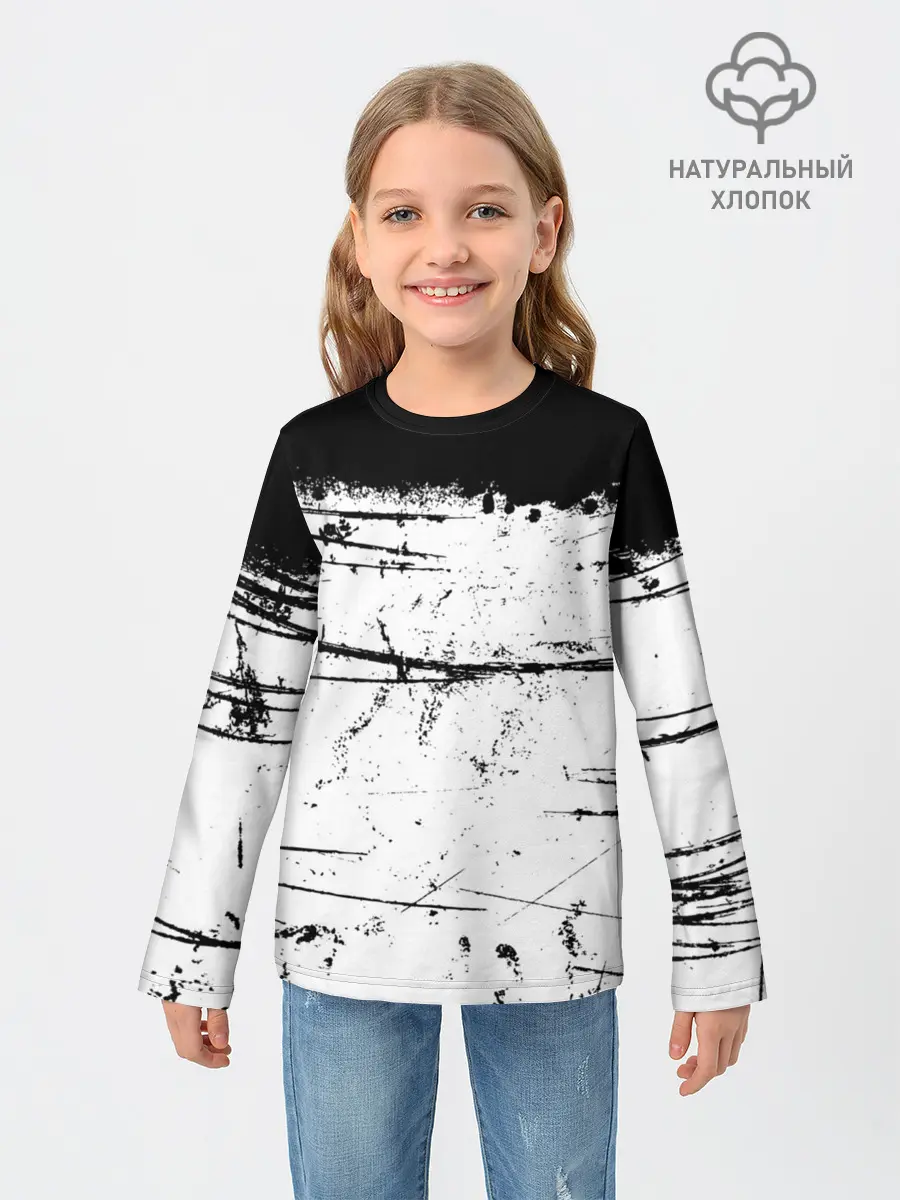 Детский лонгслив / ИСПАЧКАННЫЙ КРАСКОЙ