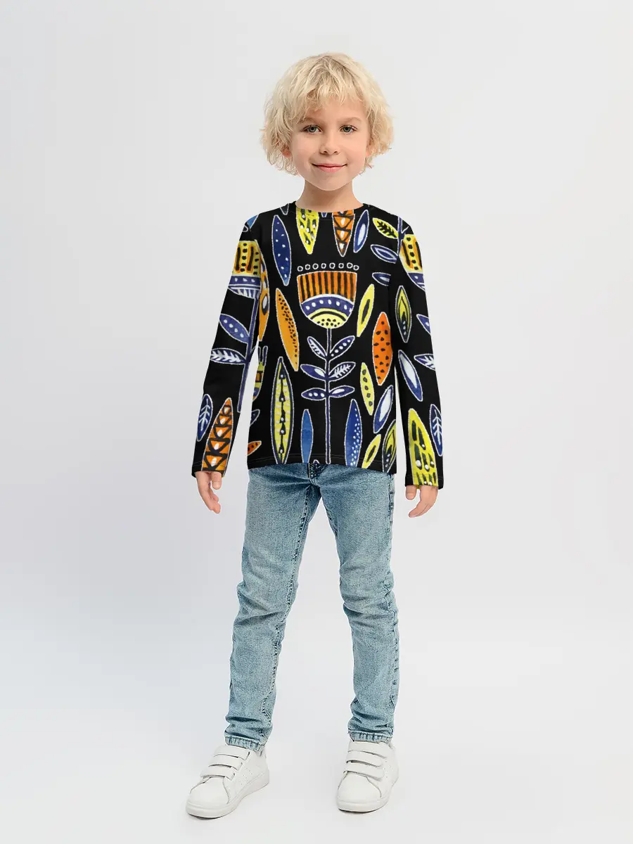 Детский лонгслив / вечные цветы фараона