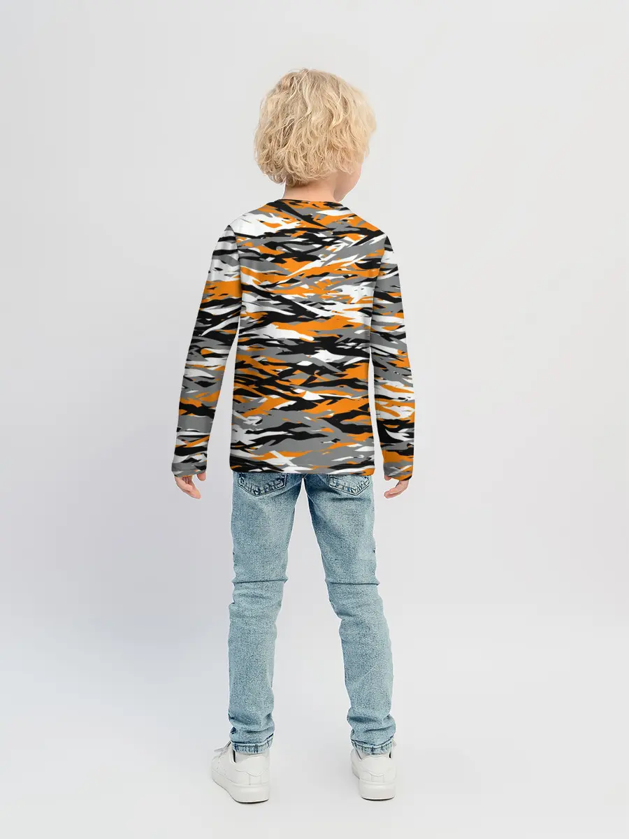 Детский лонгслив / Тигровый камуфляж