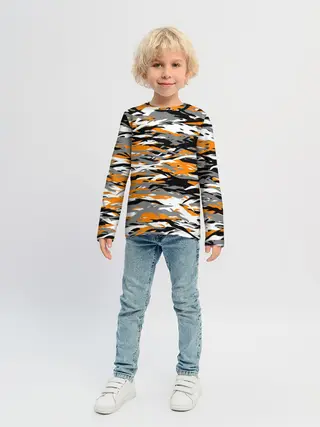 Детский лонгслив / Тигровый камуфляж