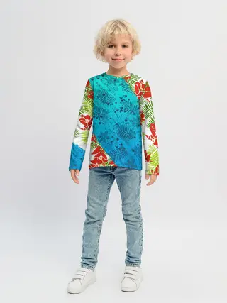 Детский лонгслив / ЛЕТНИЕ КРАСКИ | ТРОПИКИ / SUMMER / МОРЕ
