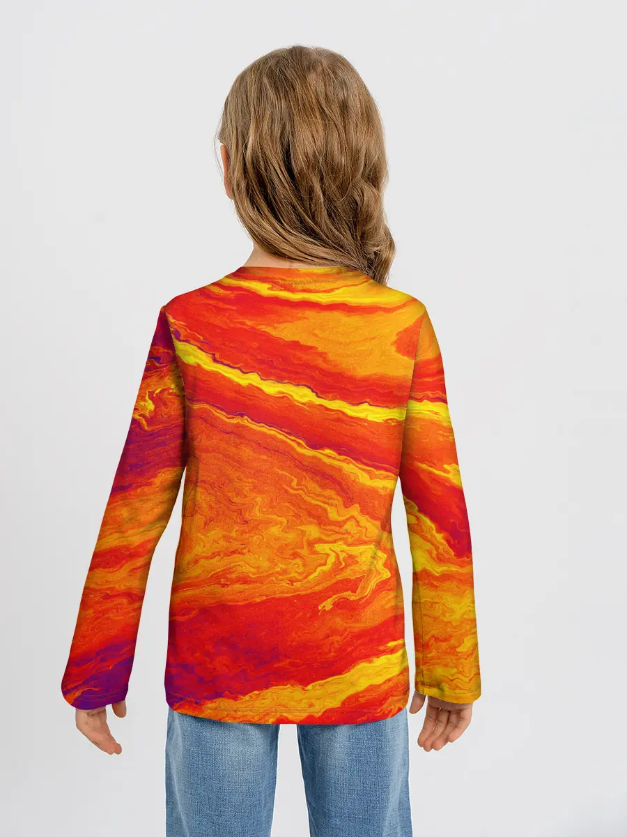 Детский лонгслив / ПЯТНО ЮПИТЕРА | ОРАНЖЕВЫЙ ГРАНЖ