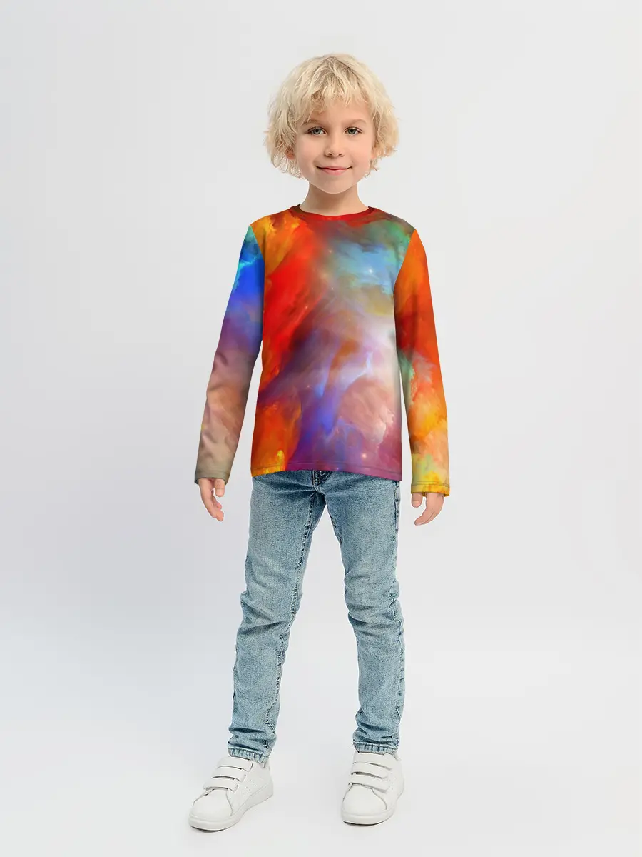 Детский лонгслив / Сине-желтое небо
