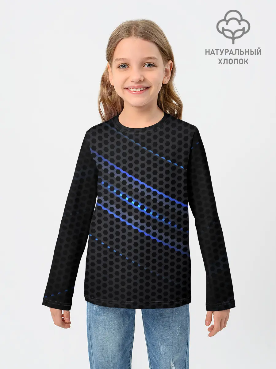 Детский лонгслив / СТАЛЬНАЯ СЕТКА НЕОН | STEEL MESH NEON