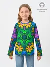 Детский лонгслив / Цветы и узоры - Калейдоскоп