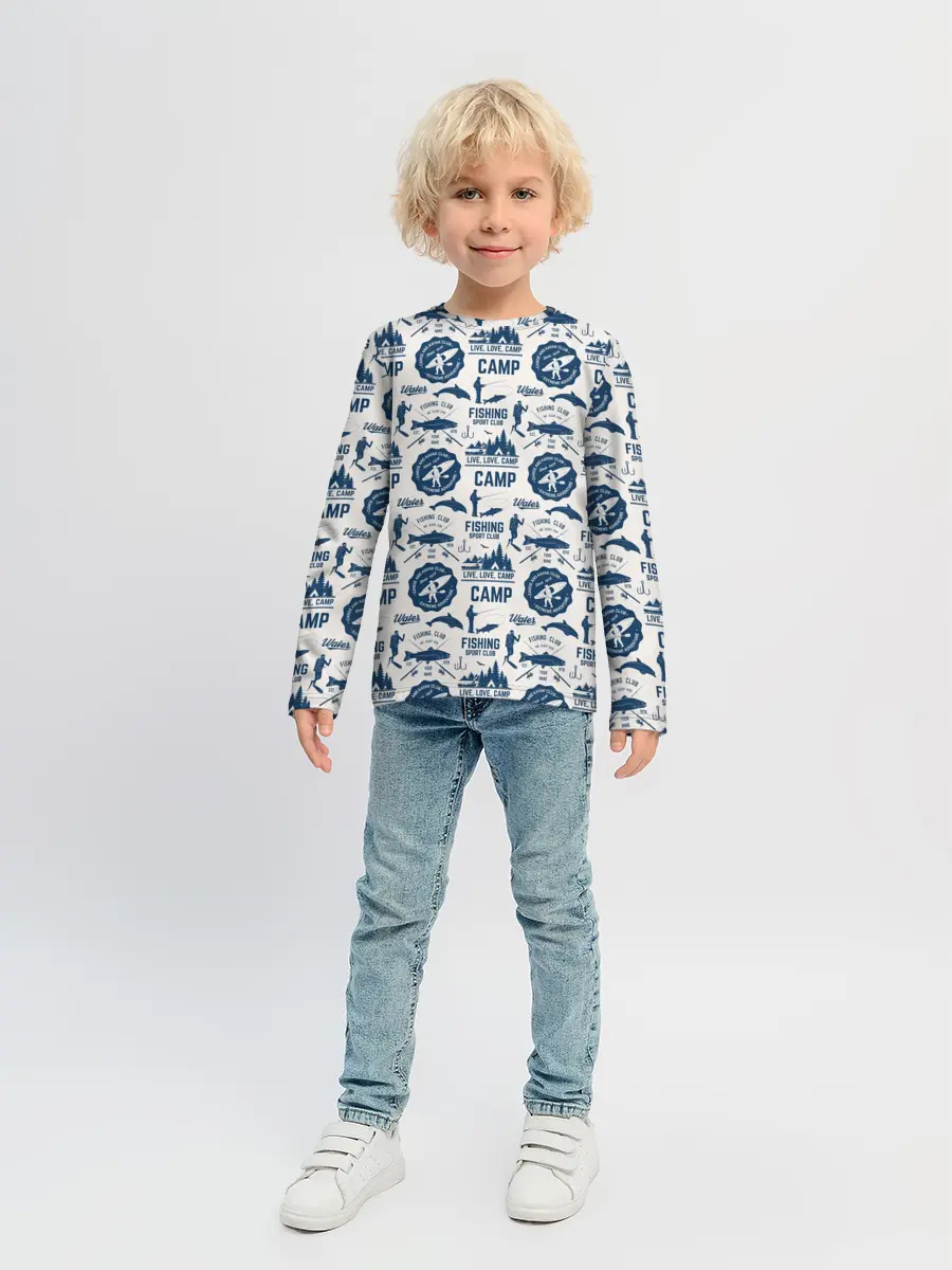Детский лонгслив / Fishing Club