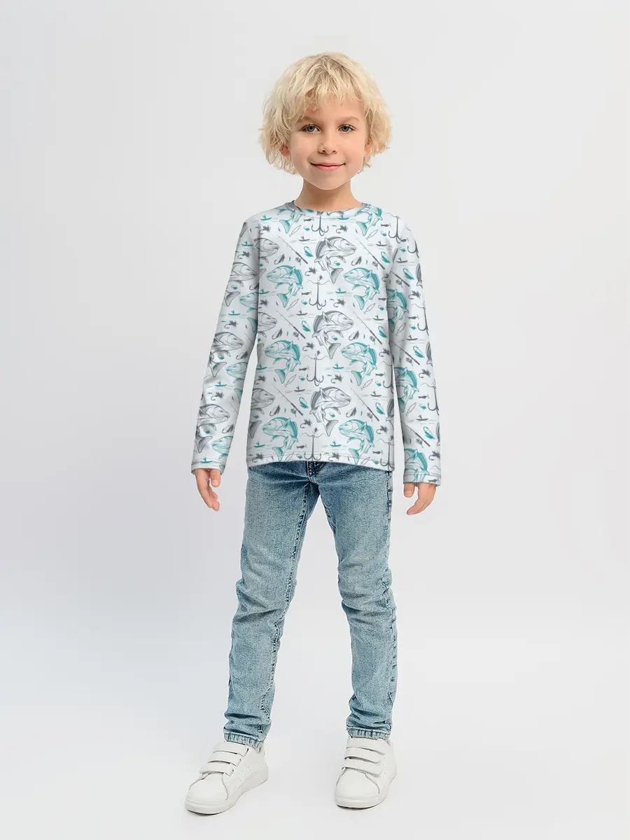 Детский лонгслив / Рыбалка