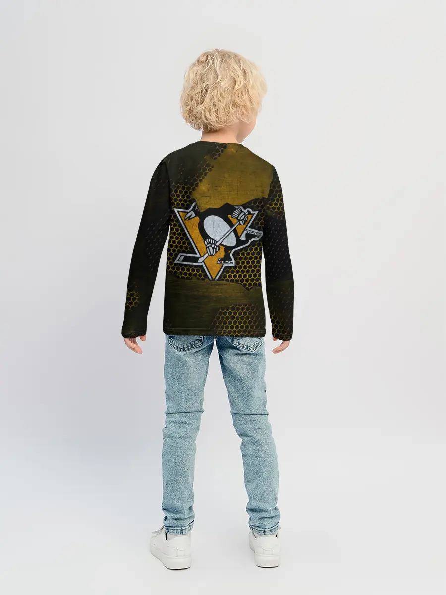 Детский лонгслив / Pittsburgh Penguins на спине