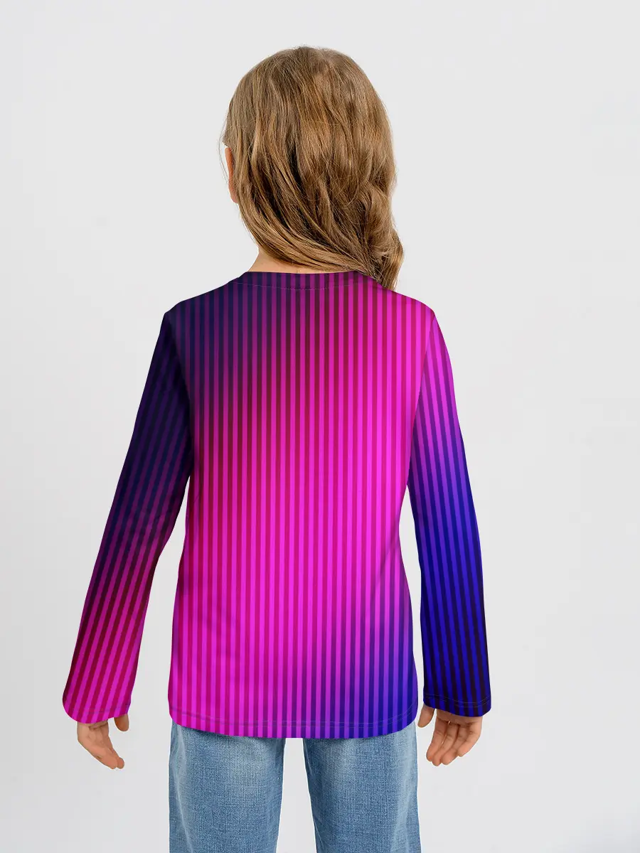 Детский лонгслив / Фиолетово-малиновый градиент