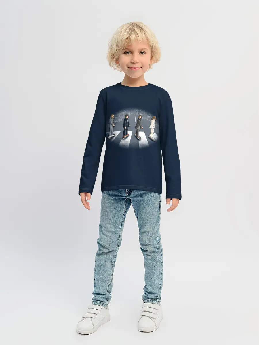 Детский лонгслив / Битлы на переходе