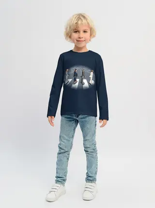 Детский лонгслив / Битлы на переходе