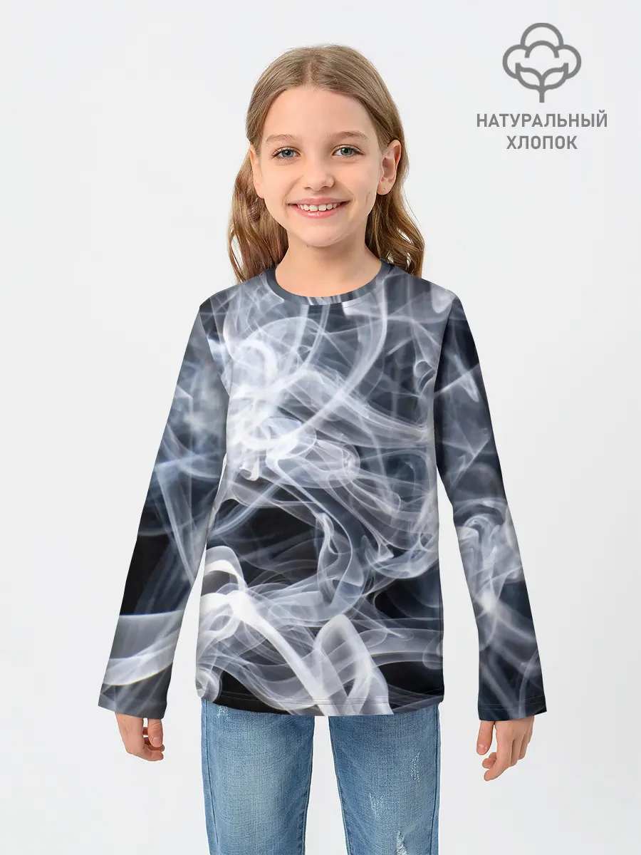 Детский лонгслив / Графика дыма