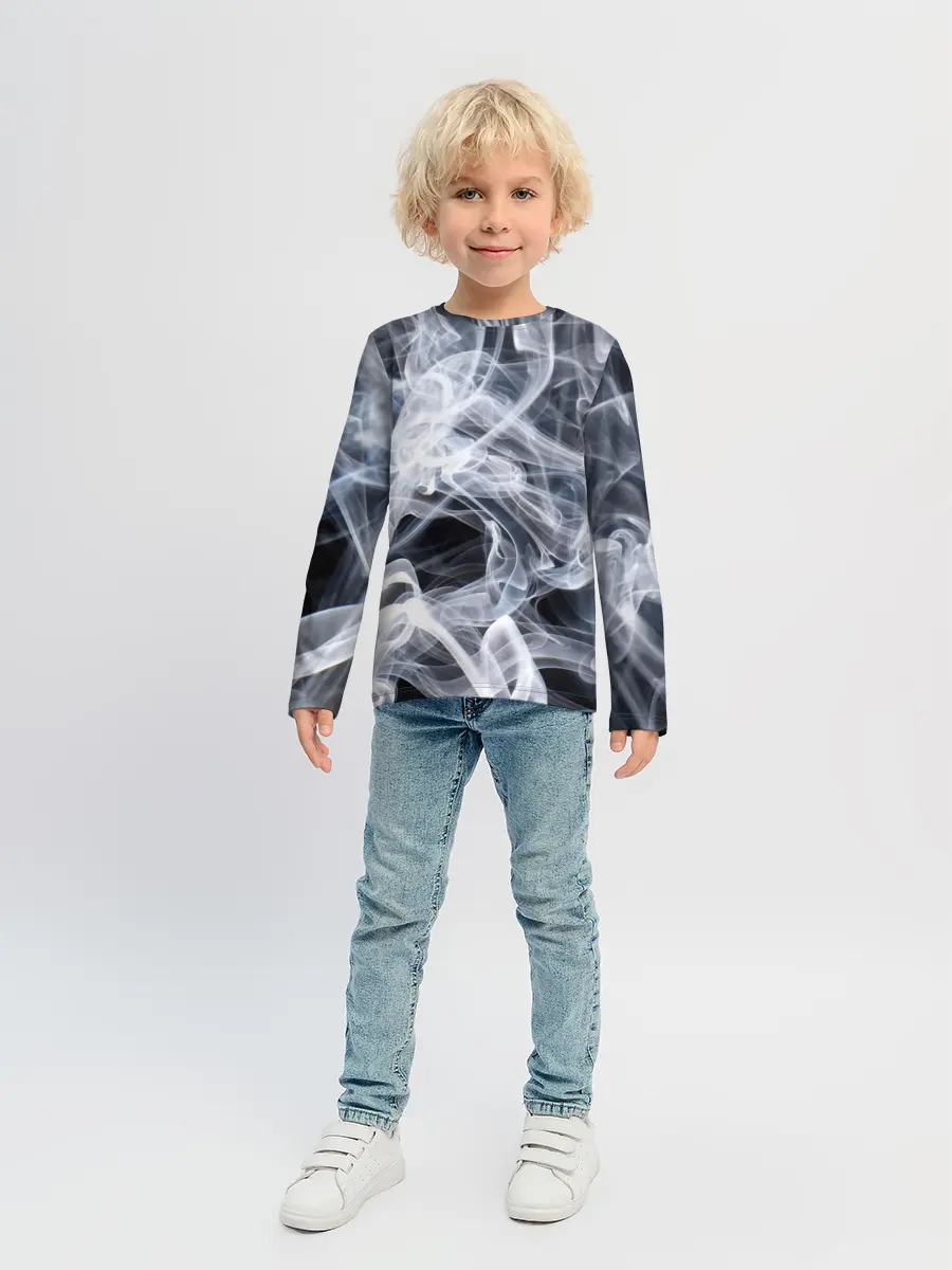 Детский лонгслив / Графика дыма