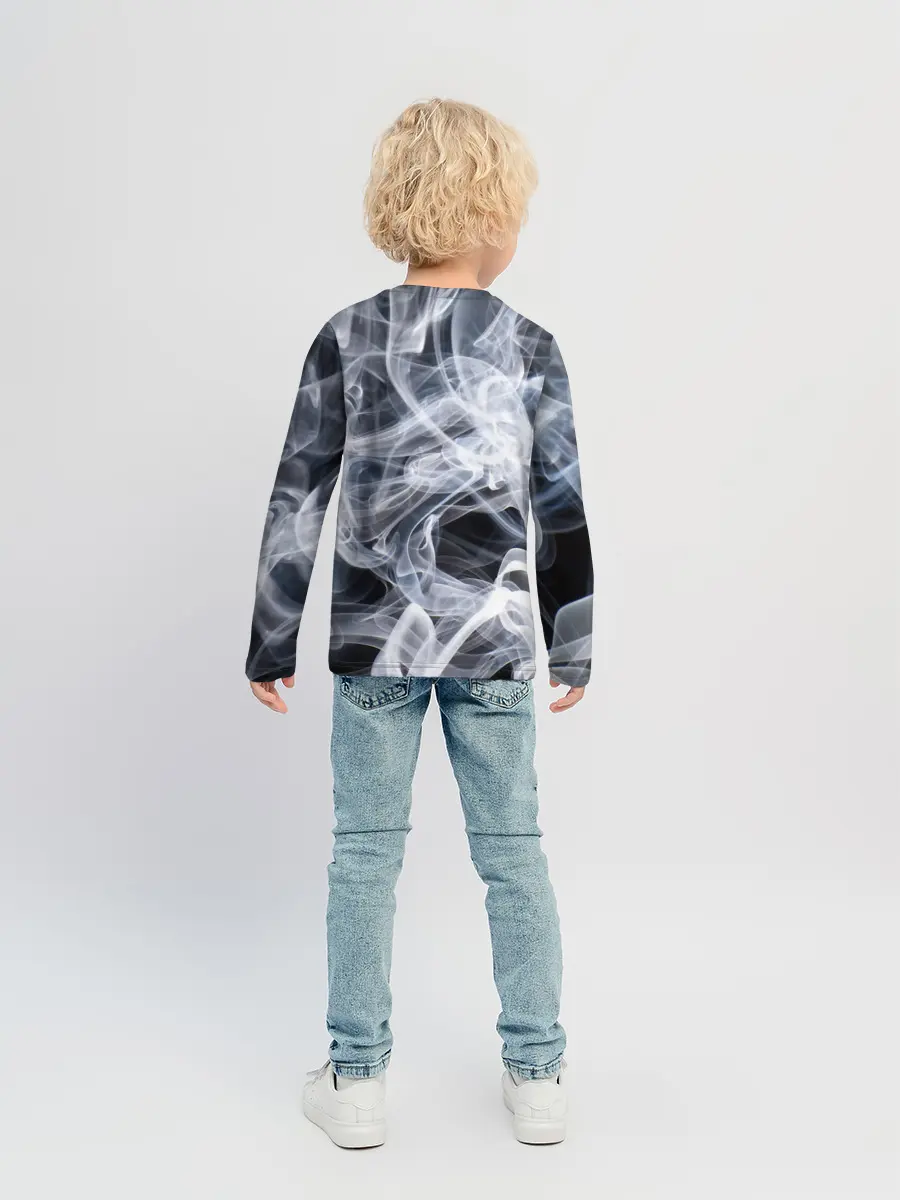 Детский лонгслив / Графика дыма