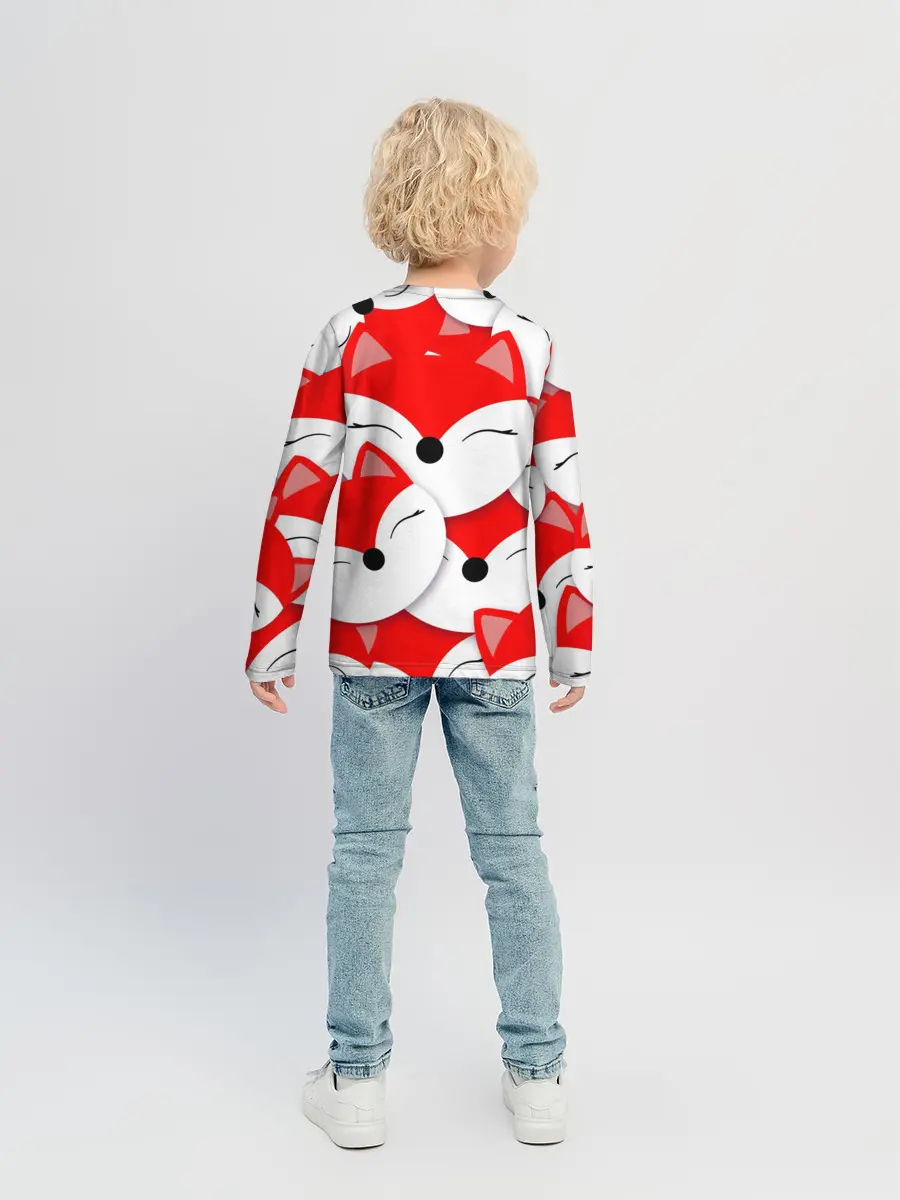 Детский лонгслив / Лисёнок принт